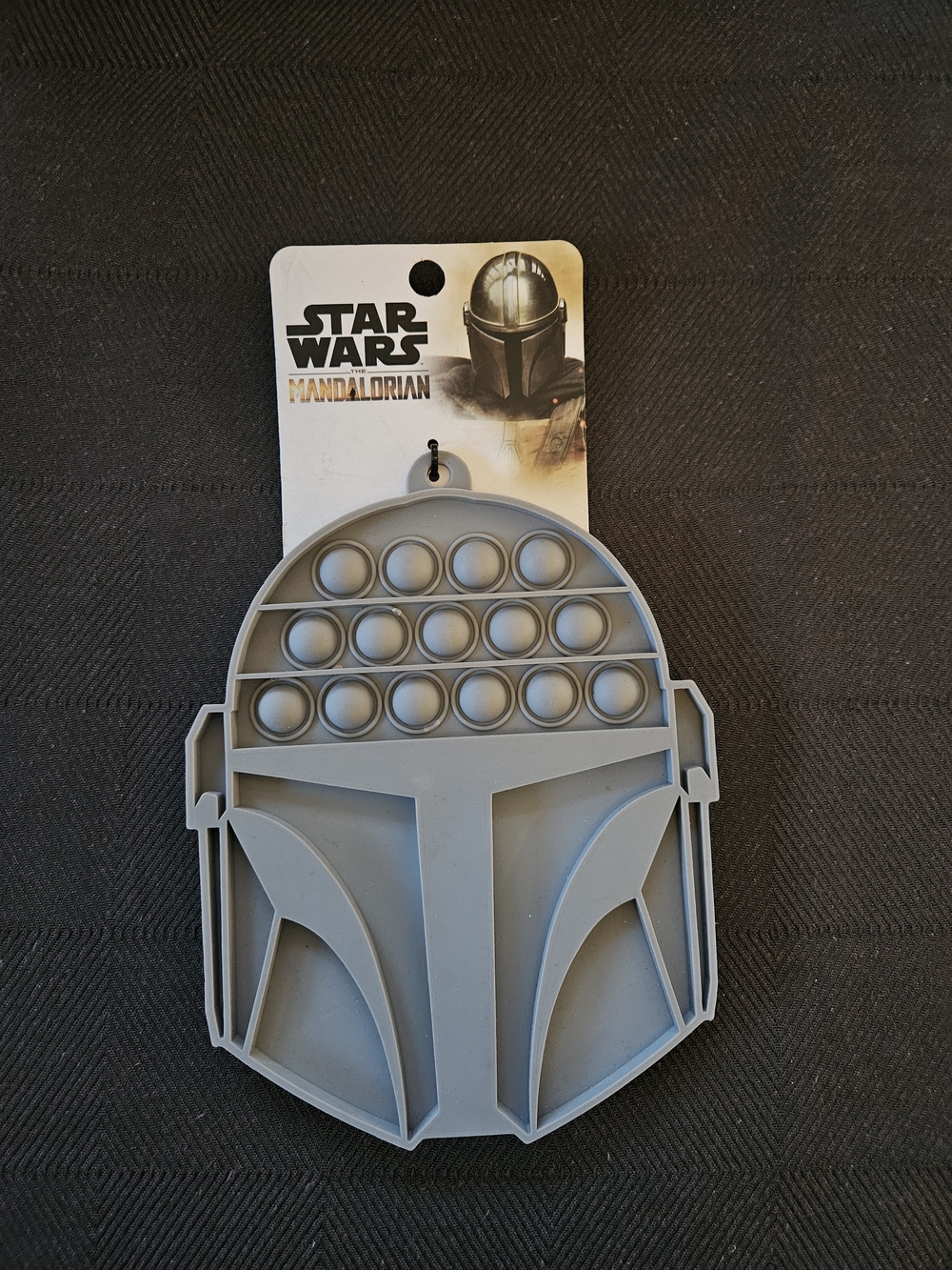 Disney Star Wars The Mandalorian Gray Silicone Pop-It Phone Grip